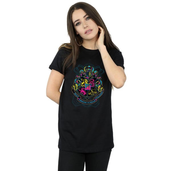 Harry Potter Womens/Ladies Hogwarts Crest Cotton Boyfriend T-Shirt