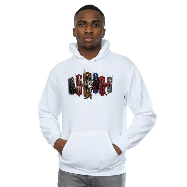 DC Comics Mens Justice League Movie Team Hexagons Hoodie