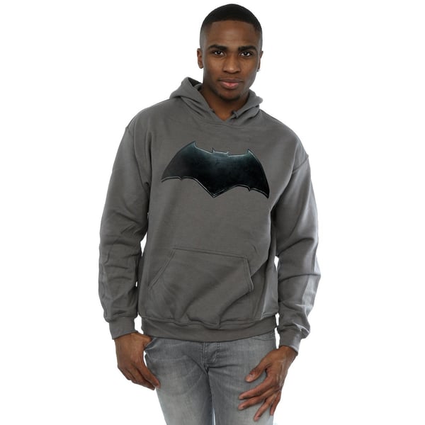 DC Comics Mens Justice League Movie Batman Emblem Hoodie