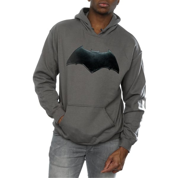 DC Comics Mens Justice League Movie Batman Emblem Hoodie