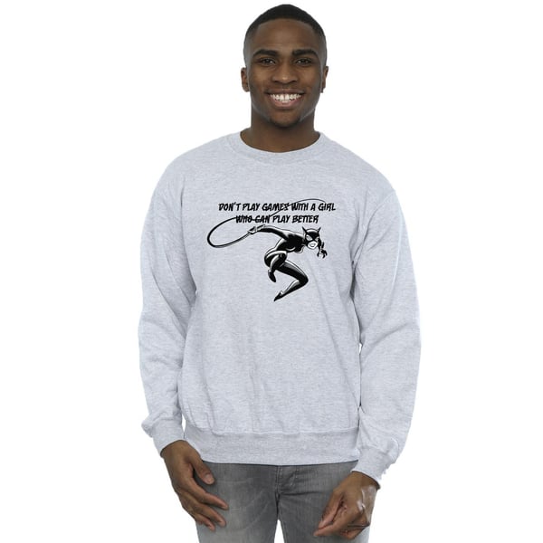 DC Comics Mens Catwoman Don´t Play Games Sweatshirt