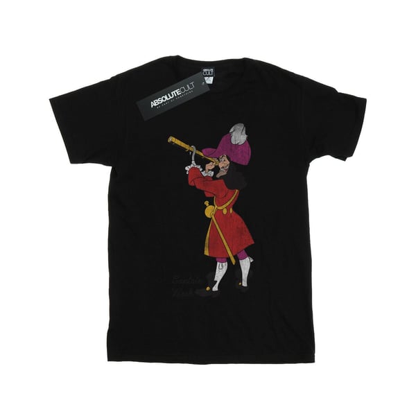 Peter Pan Dam/Dam Klassisk Kapten Krok Bomull Boyfriend T-shirt
