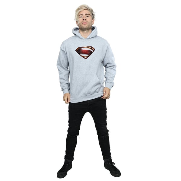 DC Comics Mens Justice League Movie Superman Emblem Hoodie