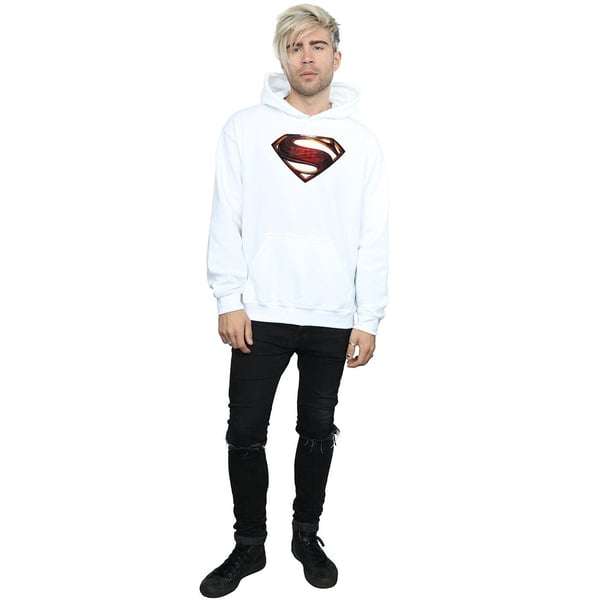 DC Comics Mens Justice League Movie Superman Emblem Hoodie