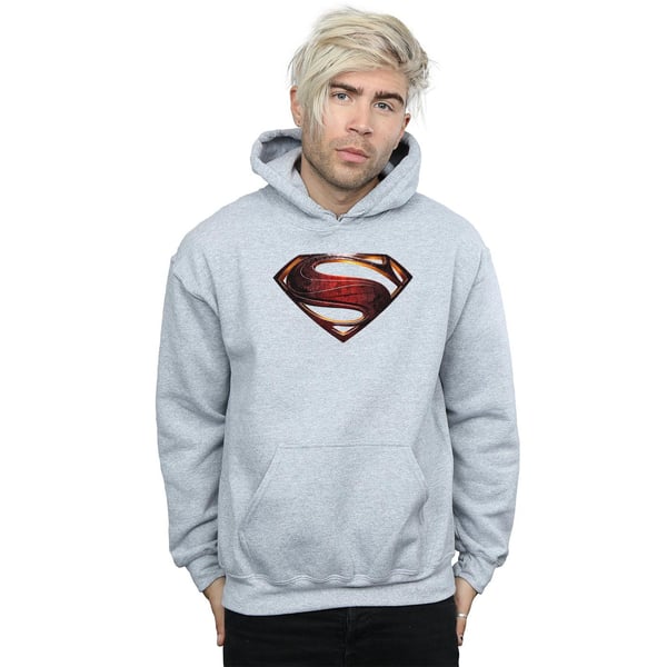 DC Comics Mens Justice League Movie Superman Emblem Hoodie
