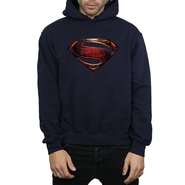 DC Comics Mens Justice League Movie Superman Emblem Hoodie