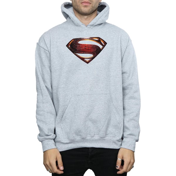 DC Comics Mens Justice League Movie Superman Emblem Hoodie