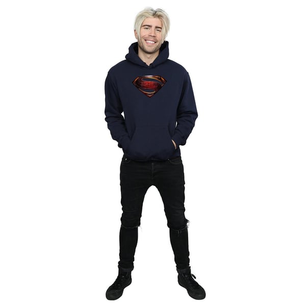 DC Comics Mens Justice League Movie Superman Emblem Hoodie