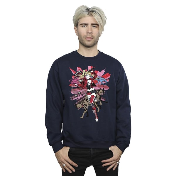 DC Comics Mens Harley Quinn Hyenas Sweatshirt