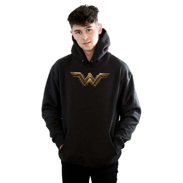 DC Comics Mens Justice League Movie Wonder Woman Emblem Hoodie