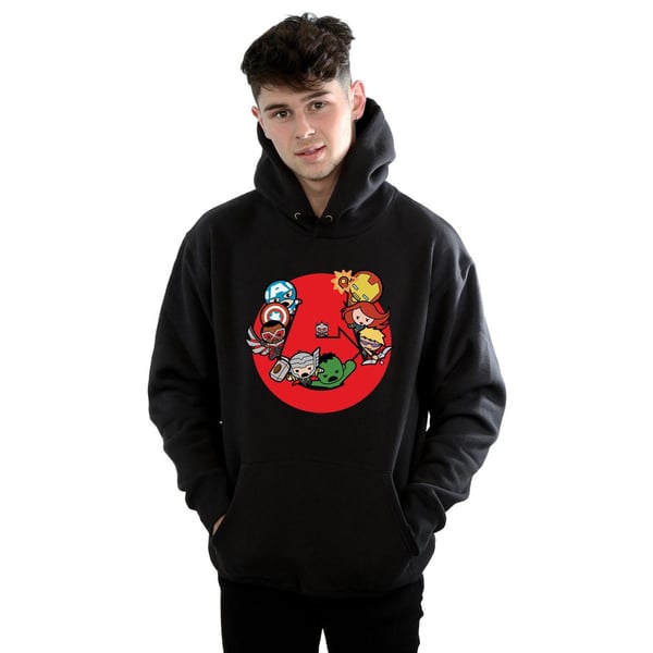 Marvel Mens Kawaii Avengers Ready Steady War Hoodie
