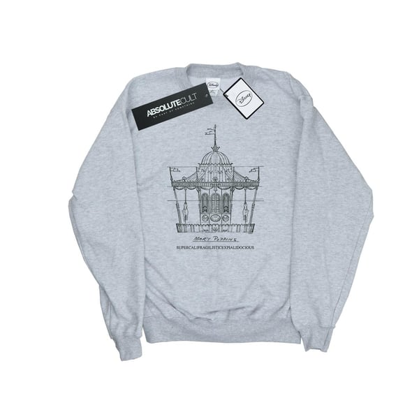 Disney Womens/Ladies Mary Poppins Carousel Sketch Sweatshirt