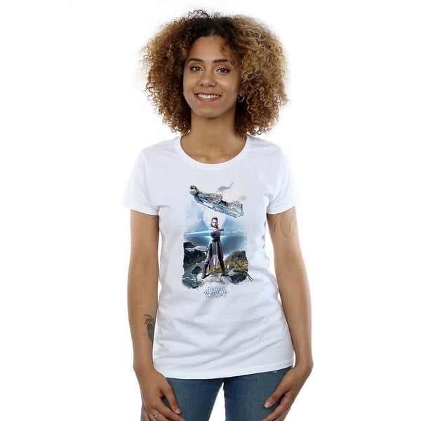 Star Wars: The Last Jedi Womens/Ladies Rey Millennium Falcon Cotton T-Shirt