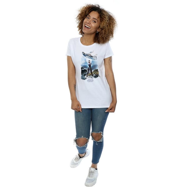 Star Wars: The Last Jedi Womens/Ladies Rey Millennium Falcon Cotton T-Shirt