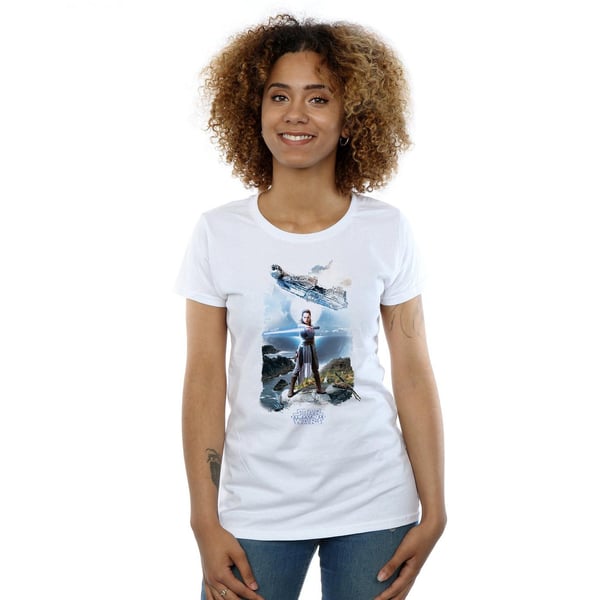 Star Wars: The Last Jedi Womens/Ladies Rey Millennium Falcon Cotton T-Shirt
