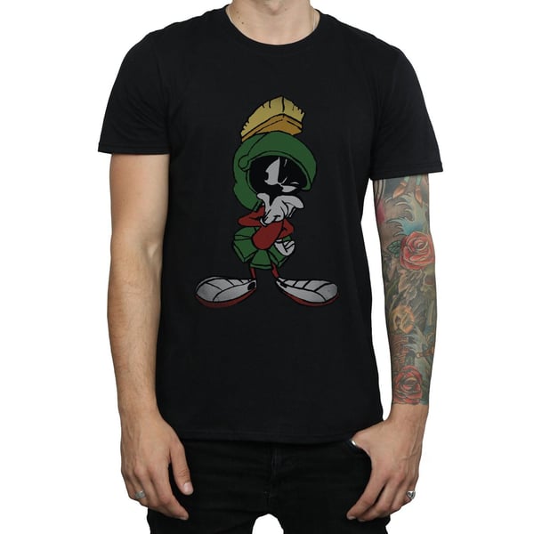 Looney Tunes Mens Marvin The Martian Pose Cotton T-Shirt
