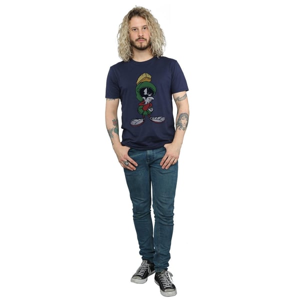 Looney Tunes Mens Marvin The Martian Pose Cotton T-Shirt
