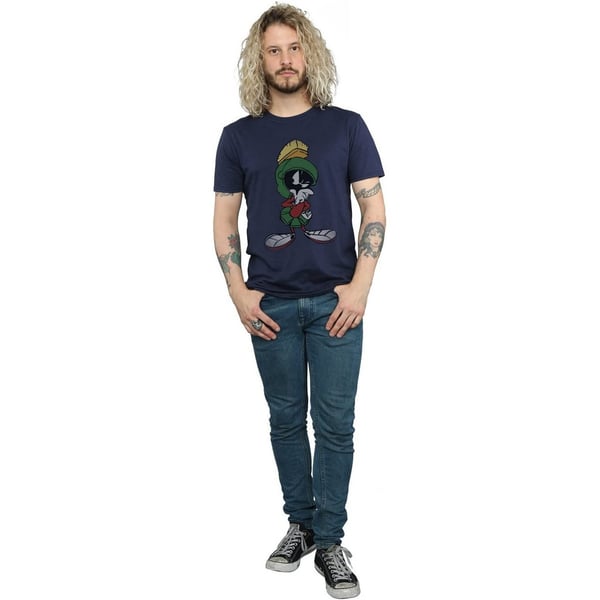 Looney Tunes Mens Marvin The Martian Pose Cotton T-Shirt