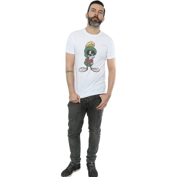 Looney Tunes Mens Marvin The Martian Pose Cotton T-Shirt