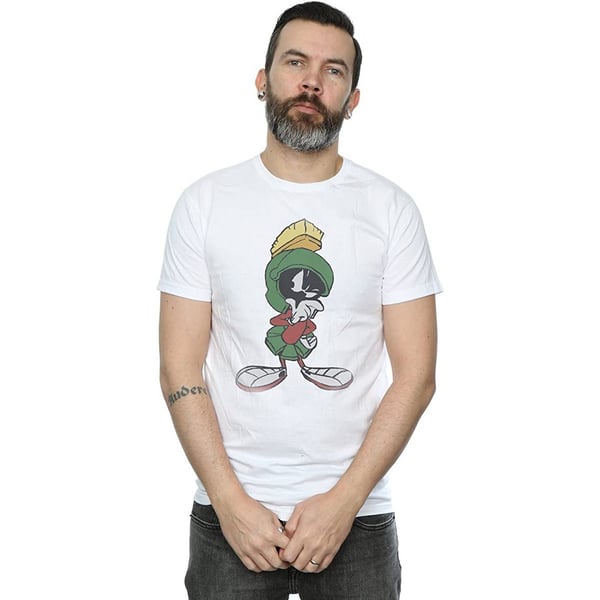 Looney Tunes Mens Marvin The Martian Pose Cotton T-Shirt