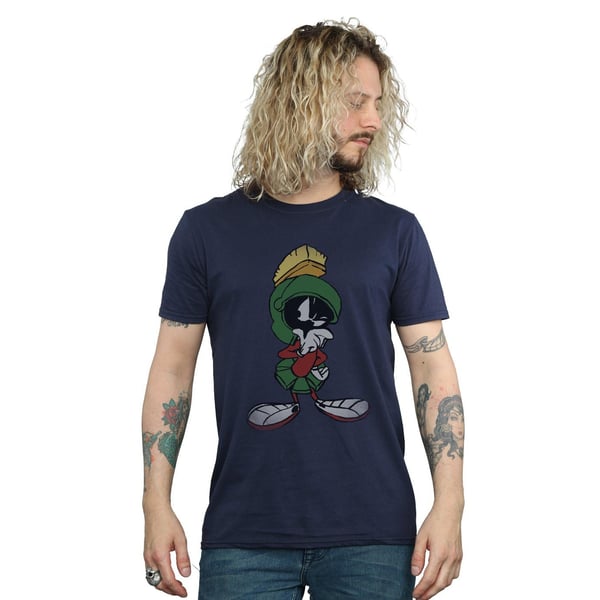 Looney Tunes Mens Marvin The Martian Pose Cotton T-Shirt