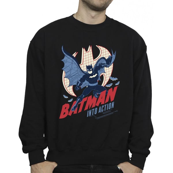 DC Comics Miesten Batman Into Action -collegepaita