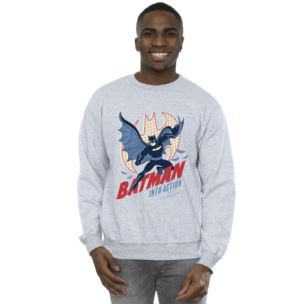 DC Comics Miesten Batman Into Action -collegepaita