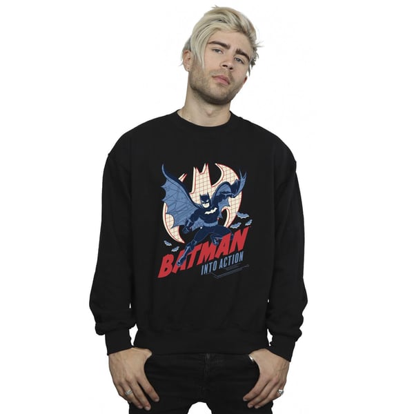DC Comics Miesten Batman Into Action -collegepaita