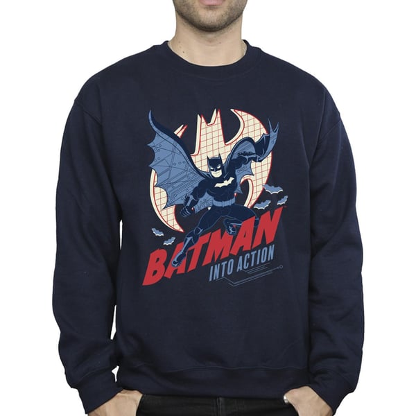 DC Comics Miesten Batman Into Action -collegepaita