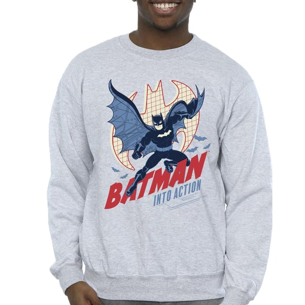 DC Comics Miesten Batman Into Action -collegepaita