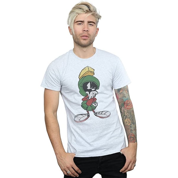 Looney Tunes Mens Marvin The Martian Pose Cotton T-Shirt