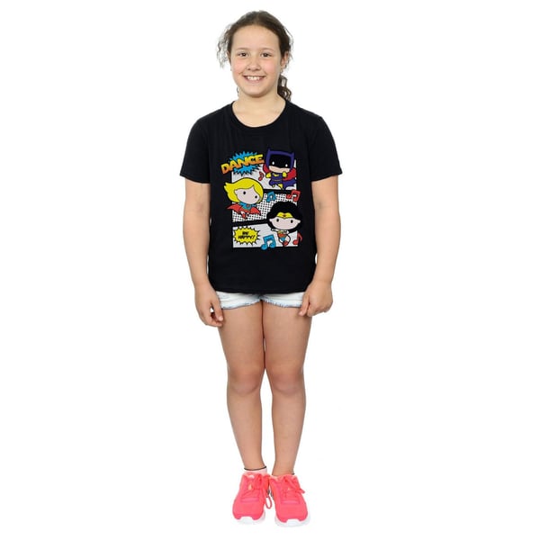 DC Comics Girls Chibi Super Friends Dance Cotton T-Shirt