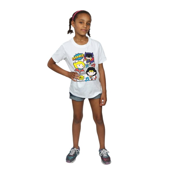 DC Comics Girls Chibi Super Friends Dance Cotton T-Shirt