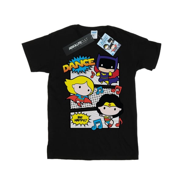DC Comics Girls Chibi Super Friends Dance Cotton T-Shirt