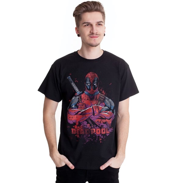 Deadpool Unisex Adult Pose T-Shirt