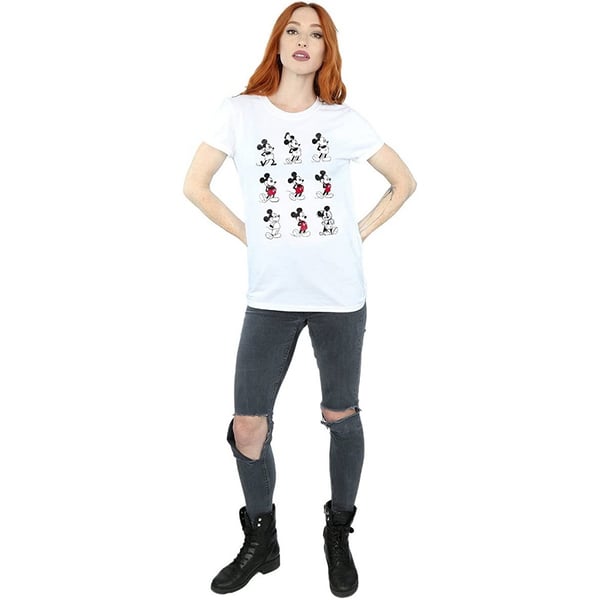 Disney Womens/Ladies Mickey Mouse Evolution Cotton Boyfriend T-Shirt