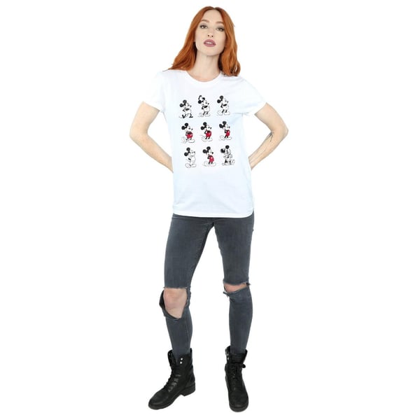 Disney Womens/Ladies Mickey Mouse Evolution Cotton Boyfriend T-Shirt
