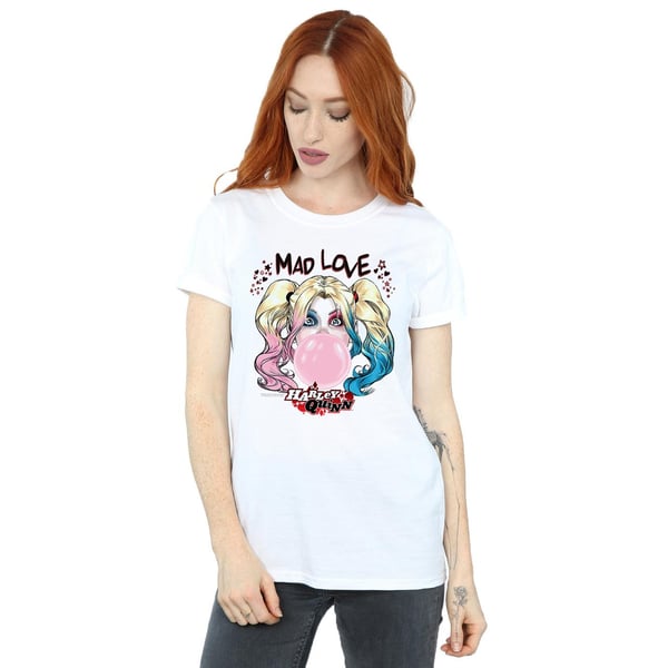 DC Comics Womens/Ladies Harley Quinn Mad Love Cotton Boyfriend T-Shirt