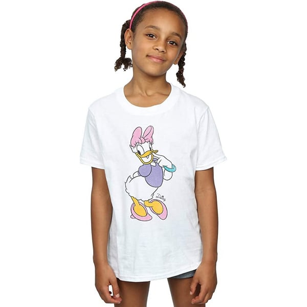 Disney Girls Classic Daisy Duck Cotton T-Shirt