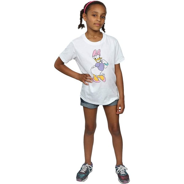 Disney Girls Classic Daisy Duck Cotton T-Shirt