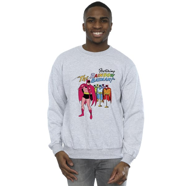 DC Comics Mens Batman Comic Cover Rainbow Batman Sweatshirt