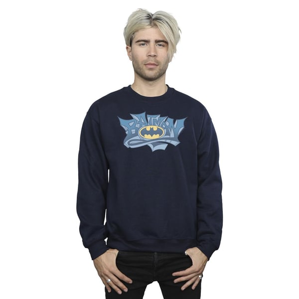 DC Comics Miesten Batman Graffiti Logo Collegepaita