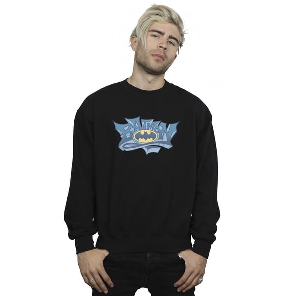 DC Comics Miesten Batman Graffiti Logo Collegepaita