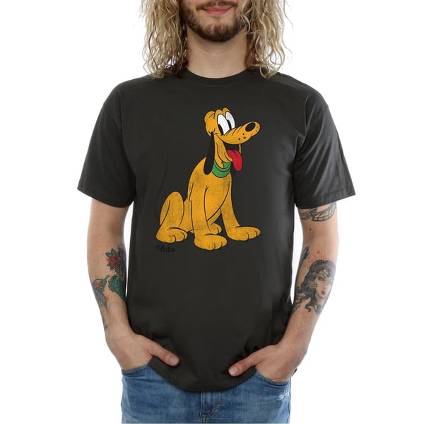 Disney Mens Classic Pluto Cotton T-Shirt