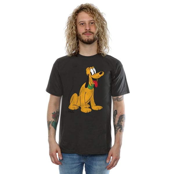 Disney Mens Classic Pluto Cotton T-Shirt