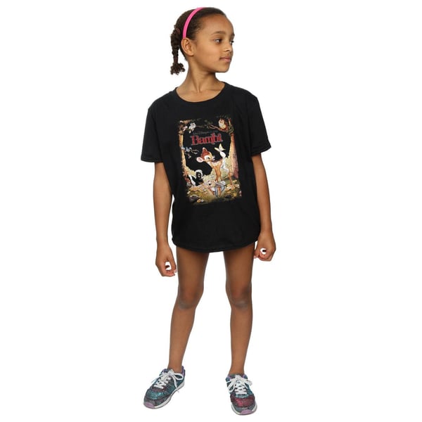 Disney Girls Bambi Retro Poster Cotton T-Shirt