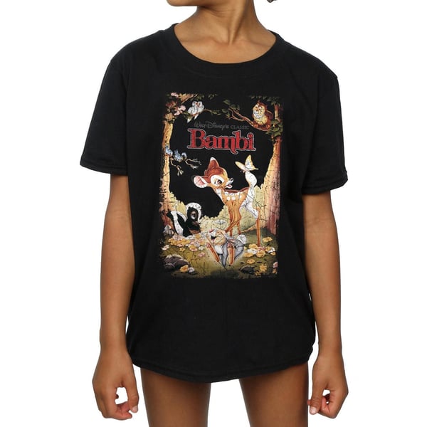 Disney Girls Bambi Retro Poster Cotton T-Shirt
