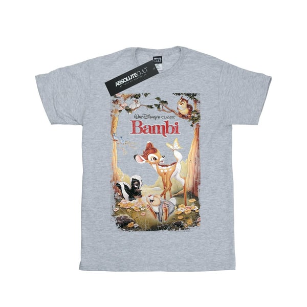Disney Girls Bambi Retro Poster Cotton T-Shirt