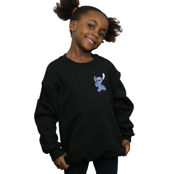 Disney Girls Lilo And Stitch Stitch Backside Breast Print Sweatshirt