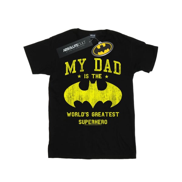 DC Comics Naisten Batman Isäni on supersankari puuvillainen Boyfriend T-paita